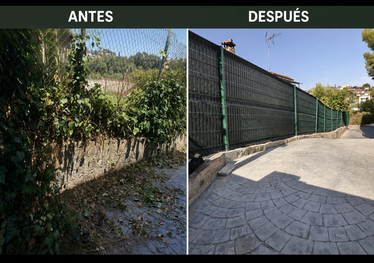 Antes y después: Valla de jardín