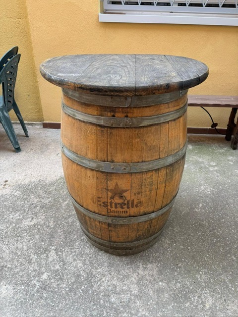 Mesa de barril terminada